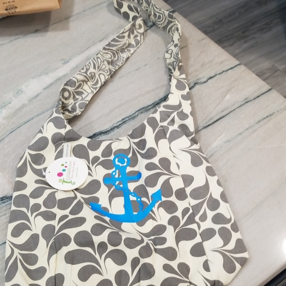 NEWAnchor Nautical Initials Inc Dewdrop sling bag